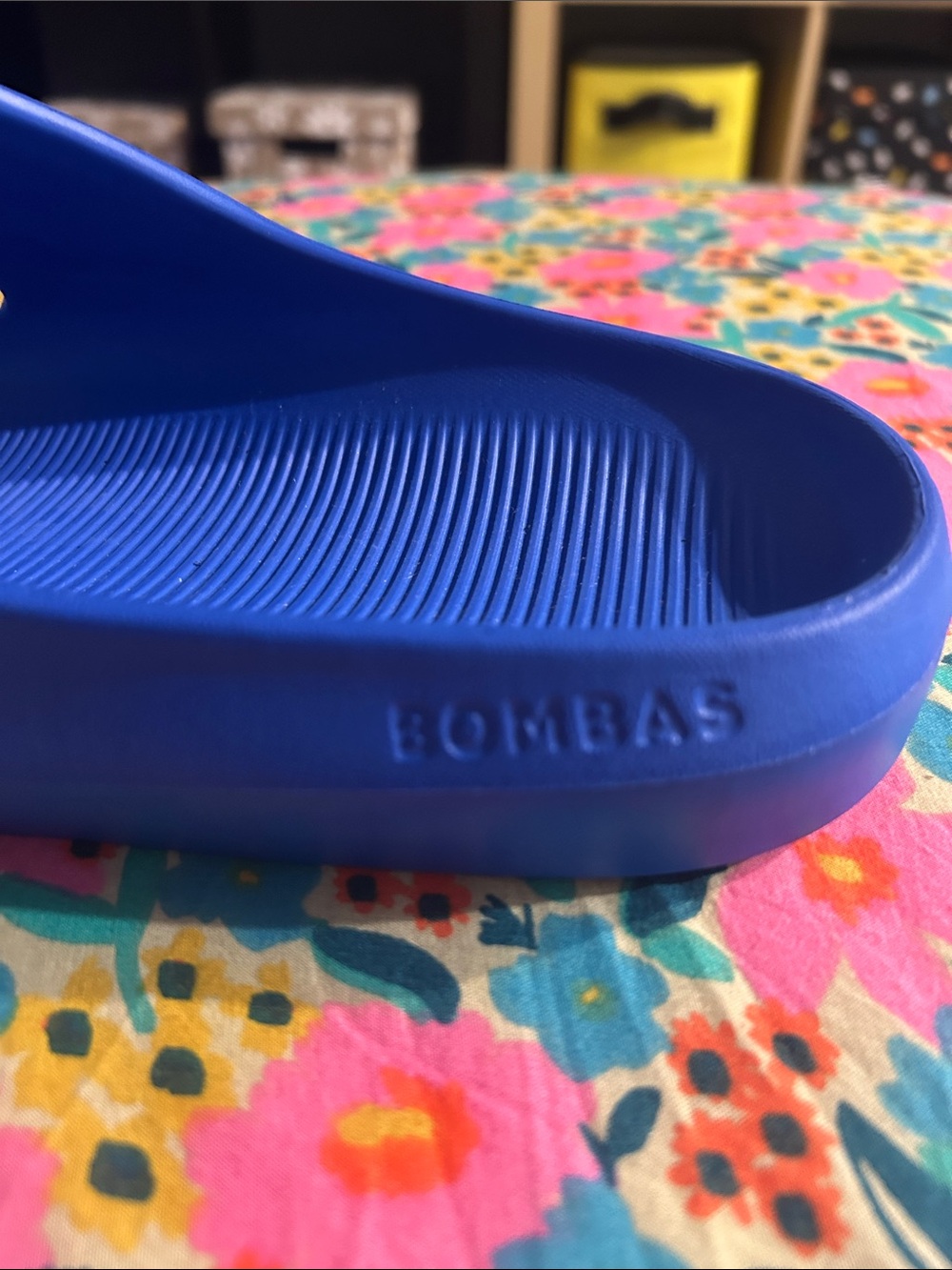 Electric Blue Slide Sandals Bombas Friday Sandals - Picture 3 of 8